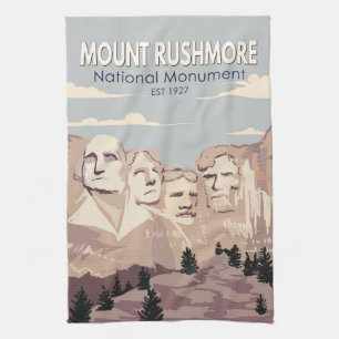 Mount Rushmore National Monument South Dakota Tea Towel