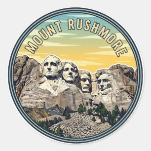 Mount Rushmore National Monument Travel Classic Round Sticker