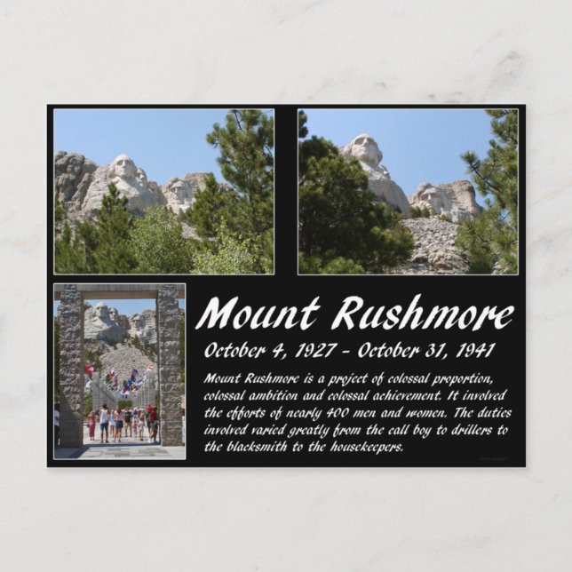 Mount Rushmore Series #1 Postcard (Front)