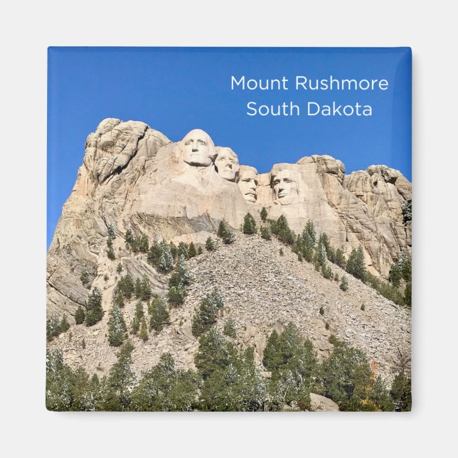Mount Rushmore South Dakota 2" x 2" square magnet (Front)
