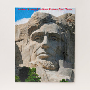Mount Rushmore South Dakota. Christmas Greetings Jigsaw Puzzle
