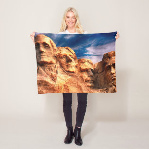 Mount Rushmore South Dakota Fleece Blanket