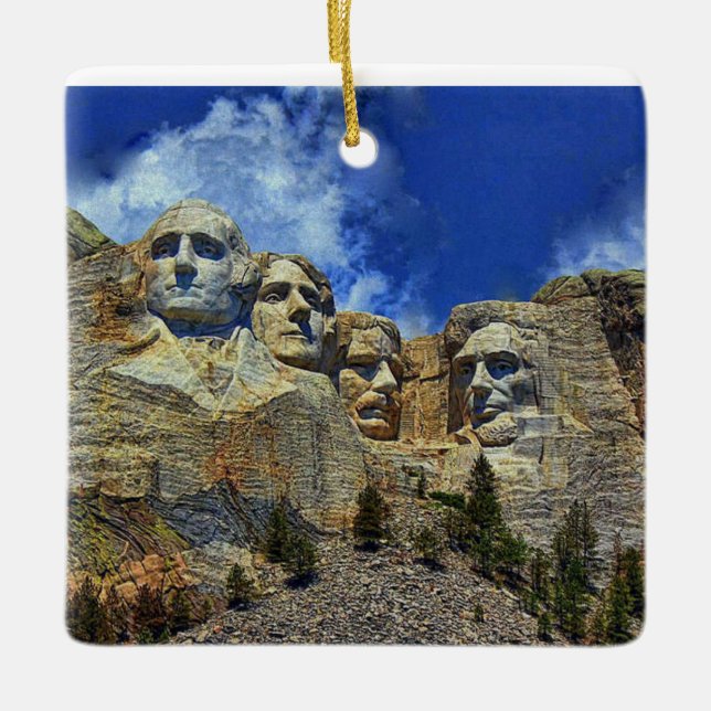 Mount Rushmore South Dakota Ornament (Front)