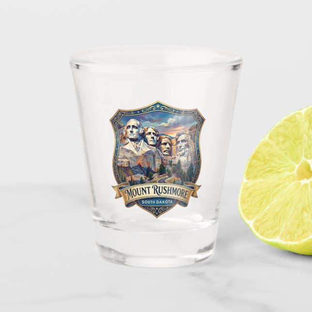 Mount Rushmore South Dakota Shot Glass (Front)