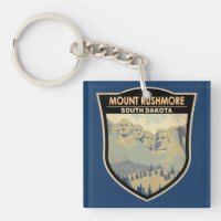Mount Rushmore South Dakota Travel Art Vintage