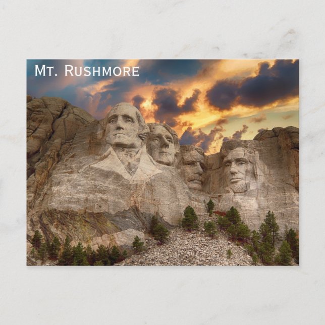 Mount Rushmore South Dakota Travel Photo Postcard (Front)
