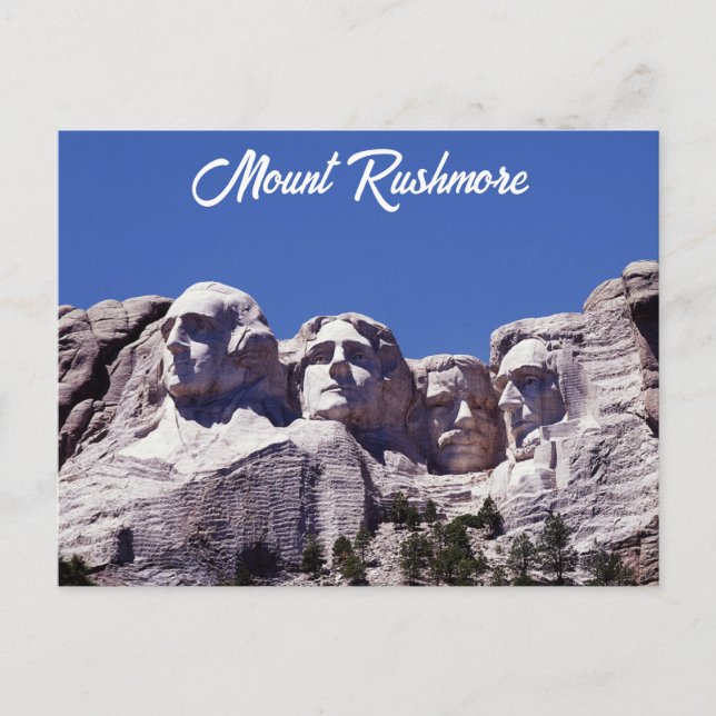 Mount Rushmore South Dakota Travel Photo Postcard (Front)