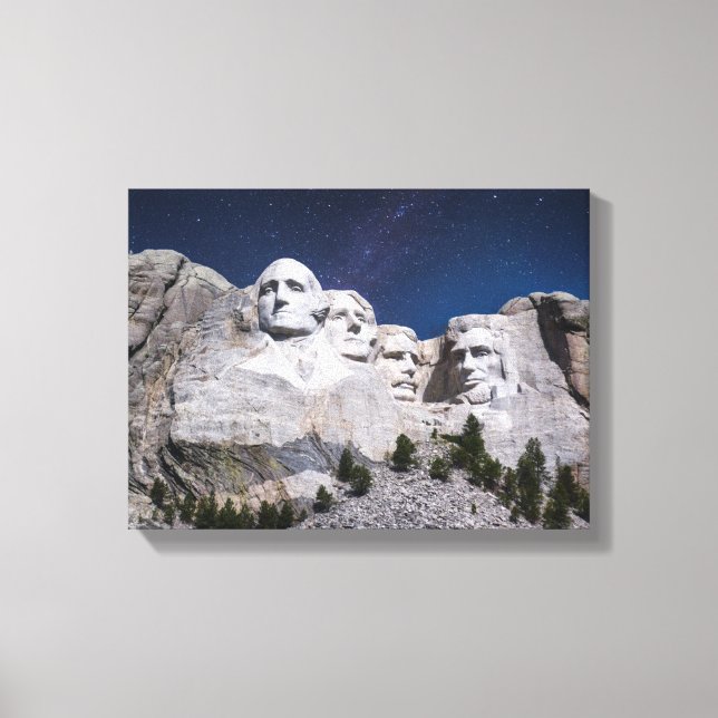 Mount Rushmore Timelapse Sky Canvas Print (Front)