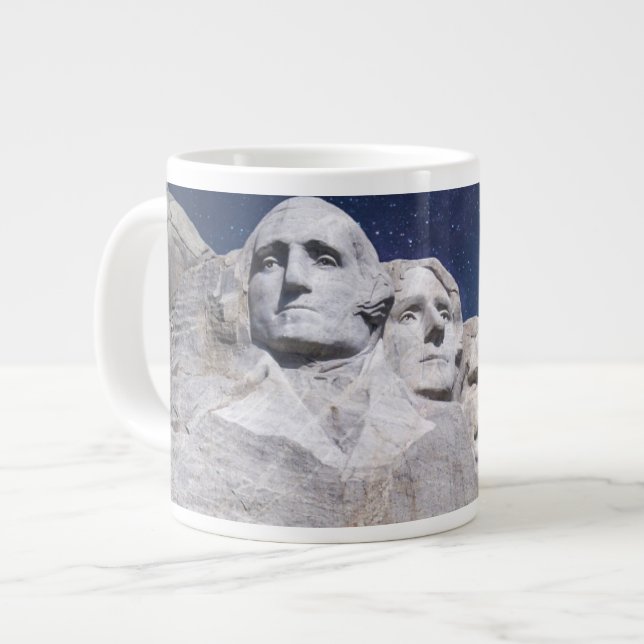 Mount Rushmore Timelapse Sky Large Coffee Mug (Front Left)
