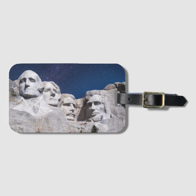 Mount Rushmore Timelapse Sky Luggage Tag (Front Horizontal)
