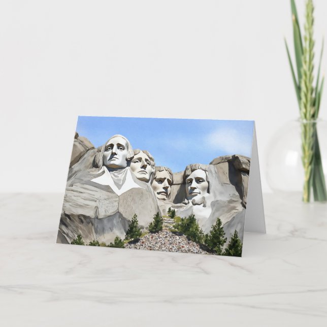 Mount Rushmore Watercolor Card (Front)