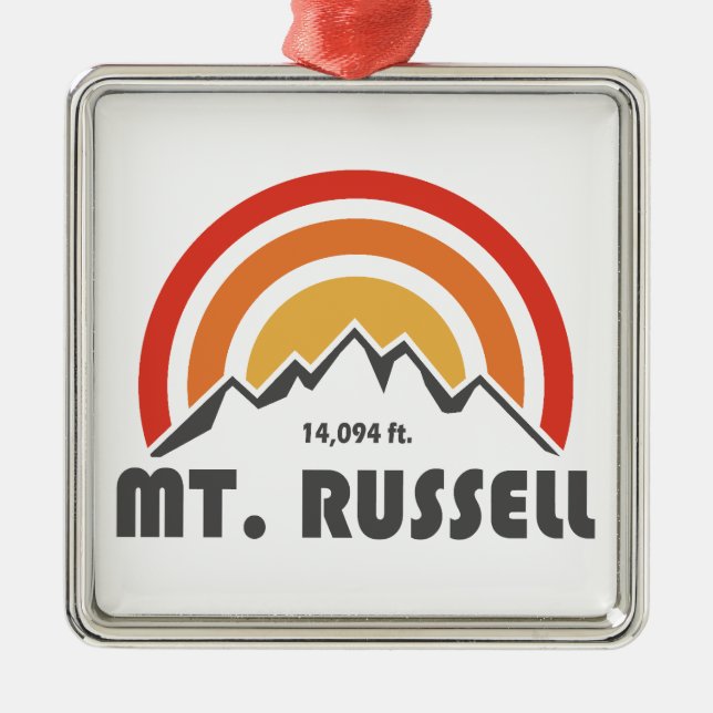 Mount Russell California Metal Tree Decoration (Front)