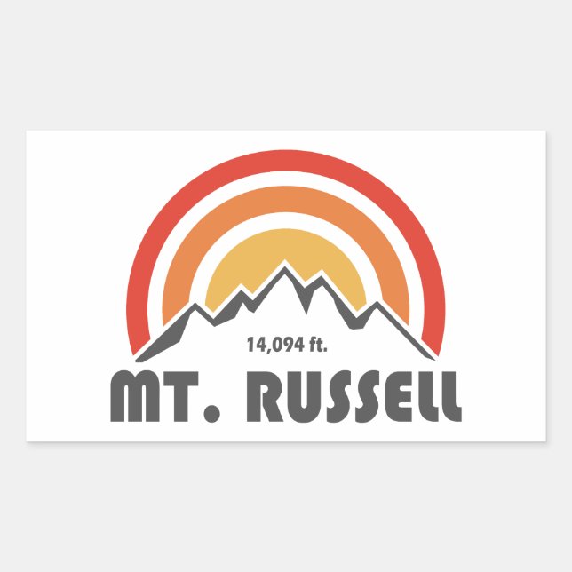Mount Russell California Rectangular Sticker (Front)