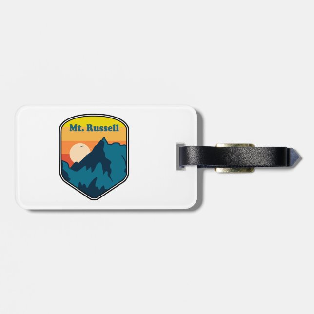 Mount Russell California Sunrise Luggage Tag (Back Horizontal)