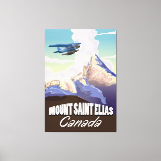 Mount Saint Elias Vintage Travel Poster Canvas Print