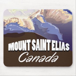 Mount Saint Elias Vintage Travel Poster Mouse Mat