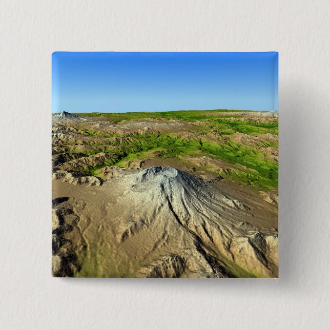 Mount Saint Helens 15 Cm Square Badge (Front)