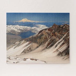Mount Saint Helens Crater Rim and Mount Rainier Jigsaw Puzzle