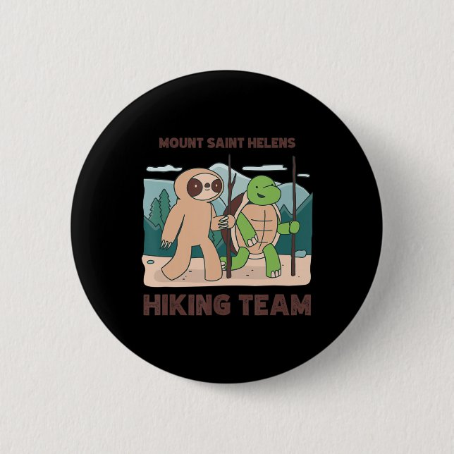 Mount Saint Helens hiking team climbing expedition 6 Cm Round Badge (Front)