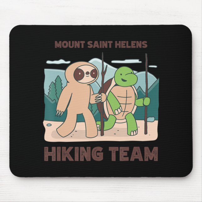 Mount Saint Helens hiking team climbing expedition Mouse Mat (Front)
