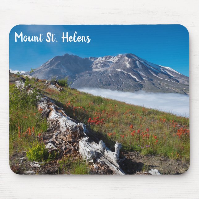 Mount Saint Helens Spring Flowers Mouse Mat (Front)