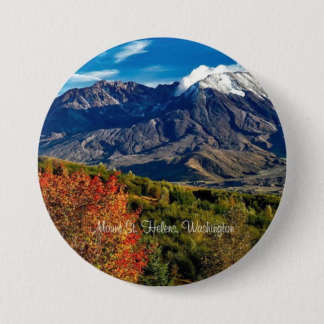 Mount Saint Helens, Washington 7.5 Cm Round Badge (Front)