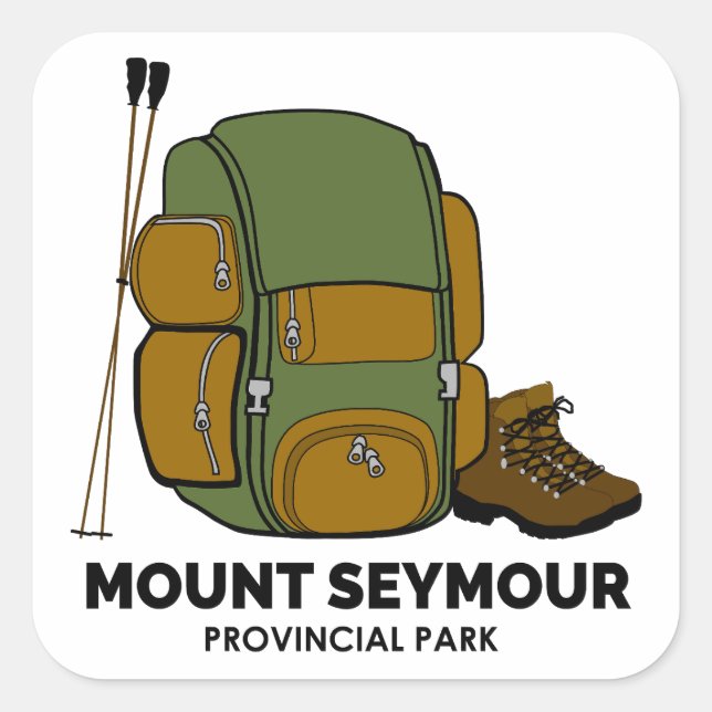 Mount Seymour Provincial Park Backpack Square Sticker (Front)