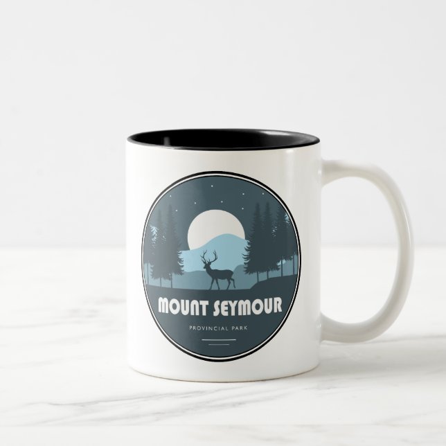Mount Seymour Provincial Park Deer Two-Tone Coffee Mug (Right)