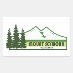 Mount Seymour Provincial Park Green Stripes Rectangular Sticker