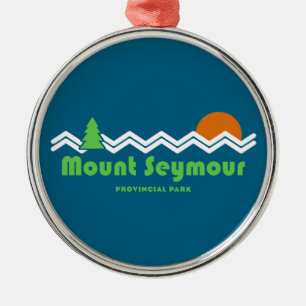 Mount Seymour Provincial Park Retro Metal Tree Decoration