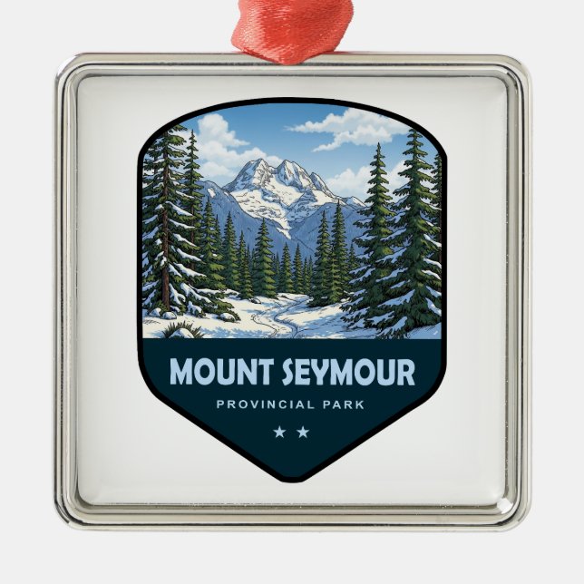 Mount Seymour Provincial Park Shield Metal Tree Decoration (Front)