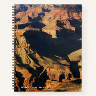 Mount Sharp on Planet Mars Photo Notebook