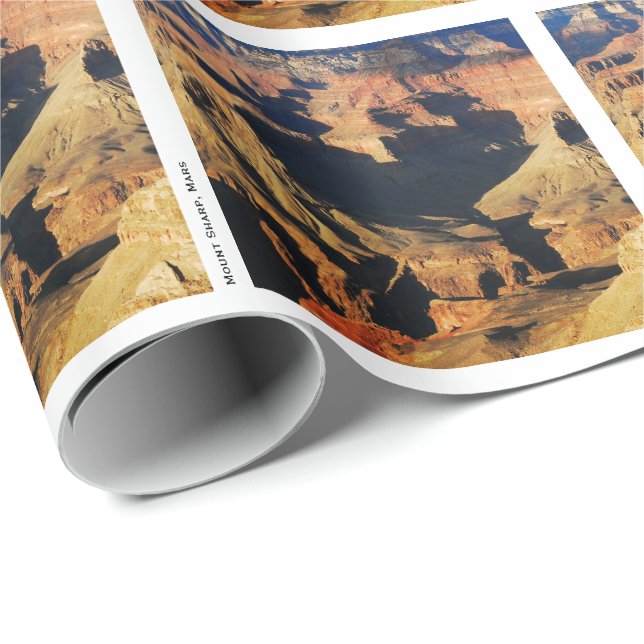 Mount Sharp on Planet Mars Photo Wrapping Paper (Roll Corner)