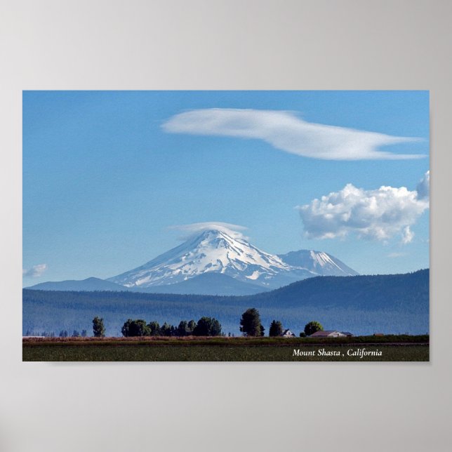 Mount Shasta California Mountains Volcano  Poster (Front)
