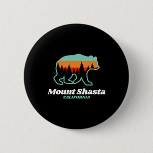Mount Shasta California Skiing Snowboarding Bear  6 Cm Round Badge