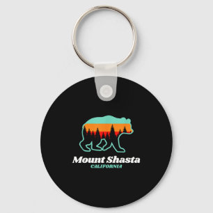 Mount shasta california skiing snowboarding bear key ring