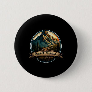 Mount Shasta California Souvenir Hiking 6 Cm Round Badge