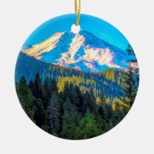 MOUNT SHASTA CERAMIC TREE DECORATION