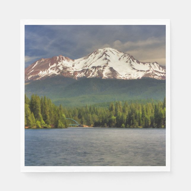 MOUNT SHASTA FROM LAKE SISKIYOU NAPKIN (Front)