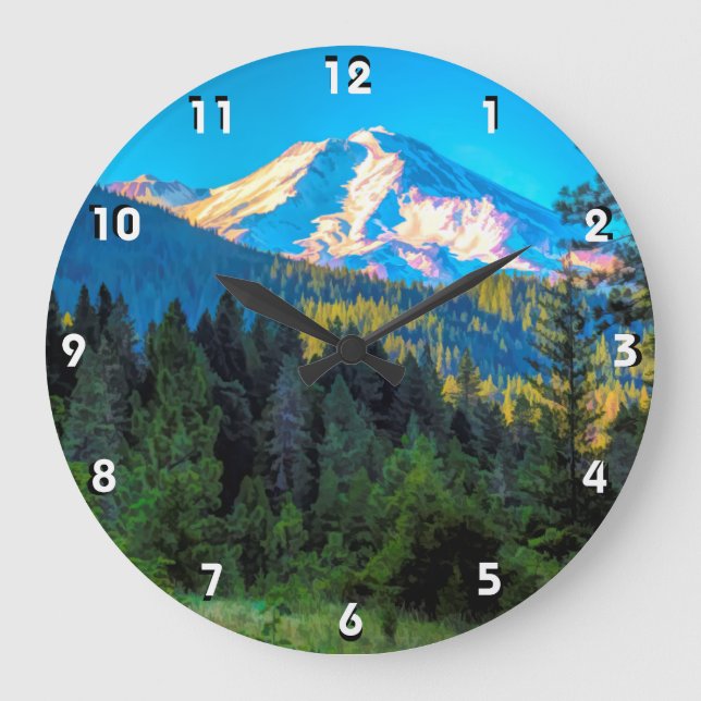 MOUNT SHASTA LARGE CLOCK (Front)