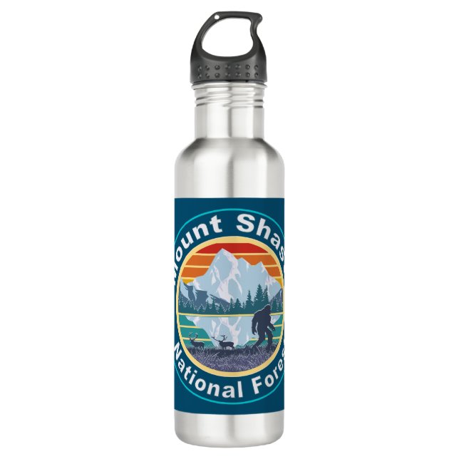 Mount Shasta National Forest Bigfoot 710 Ml Water Bottle (Front)