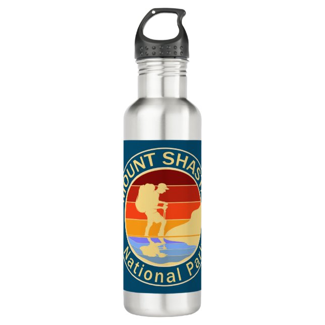 Mount Shasta National Forest Hiking 710 Ml Water Bottle (Front)