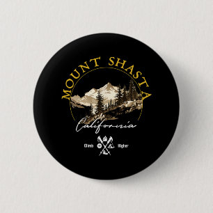 Mount Shasta Retro Vintage Apparel - Mount Shasta 6 Cm Round Badge