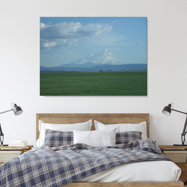 Mount Shasta Runaway Bride 1 Canvas Print (Insitu(Bedroom))