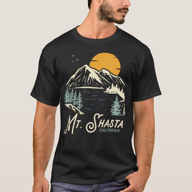 Mount Shasta Shirt Hiking  Outdoor California (Front)