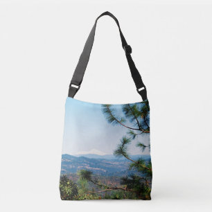 Mount Shasta through the trees...... Crossbody Bag