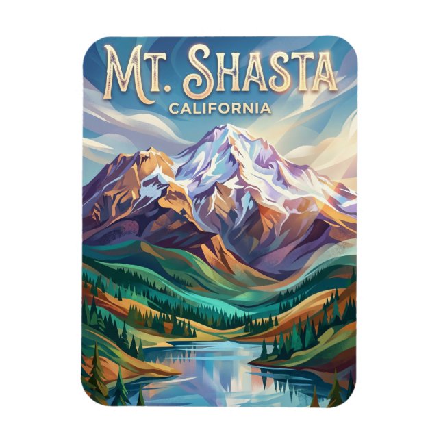 Mount Shasta USA Magnet (Vertical)