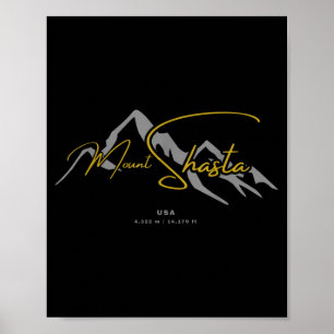 Mount shasta usa poster