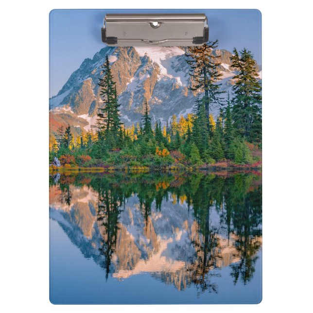 Mount Shuksan mirrored in Reflection Lake Clipboard (Front)
