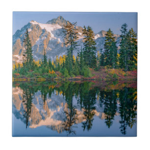 Mount Shuksan mirrored in Reflection Lake Tile
